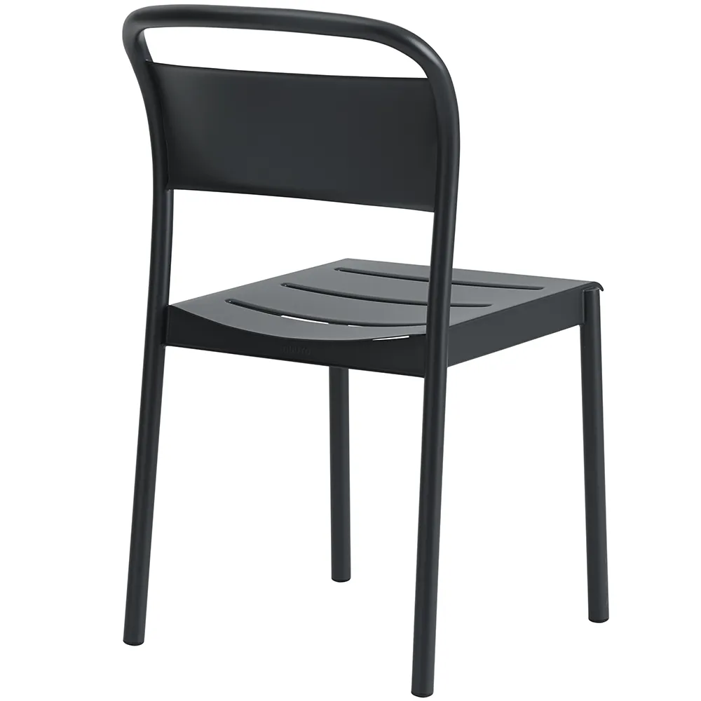 Alternativ bild 1 för Muuto - Linear Steel Side Chair - Trädgårdsstol - Black - L49,6 x D54 x H85,1 cm