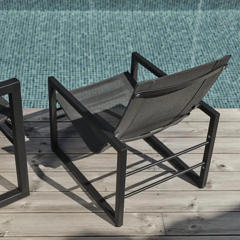 Vevi barnfåtölj svart/antracit 