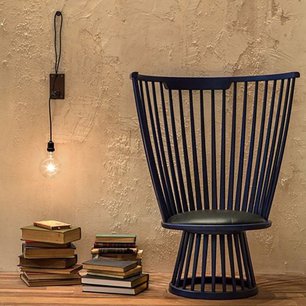 Fan Loungefåtölj Black