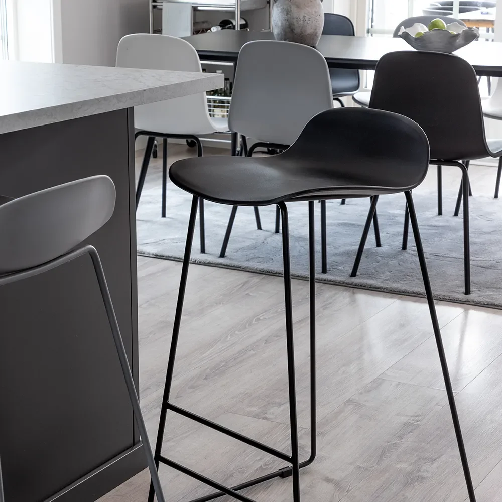 Wave barstol svart 2-pack 