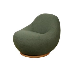 Gem loungefåtölj m/teak svirvel Dark green, Rise