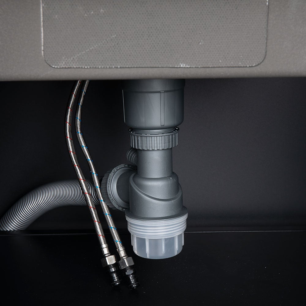 Fornax köksdel vask/kran svart/grå 