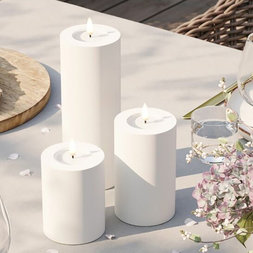 Alternativ bild 1 för DeluxeHomeart - Real Flame Led Utomhusljus 7,5x15 cm Vit