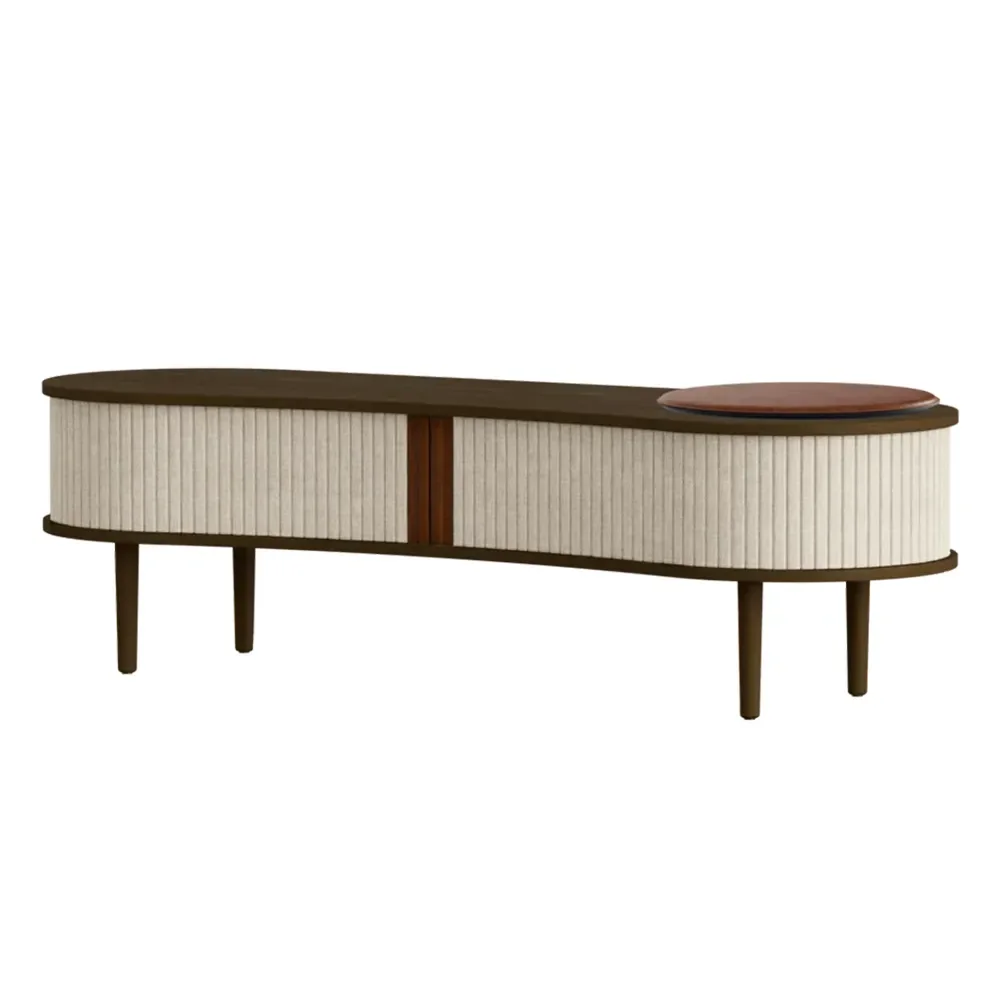 Audacious TV-bänk Mörk Ek/White Sands