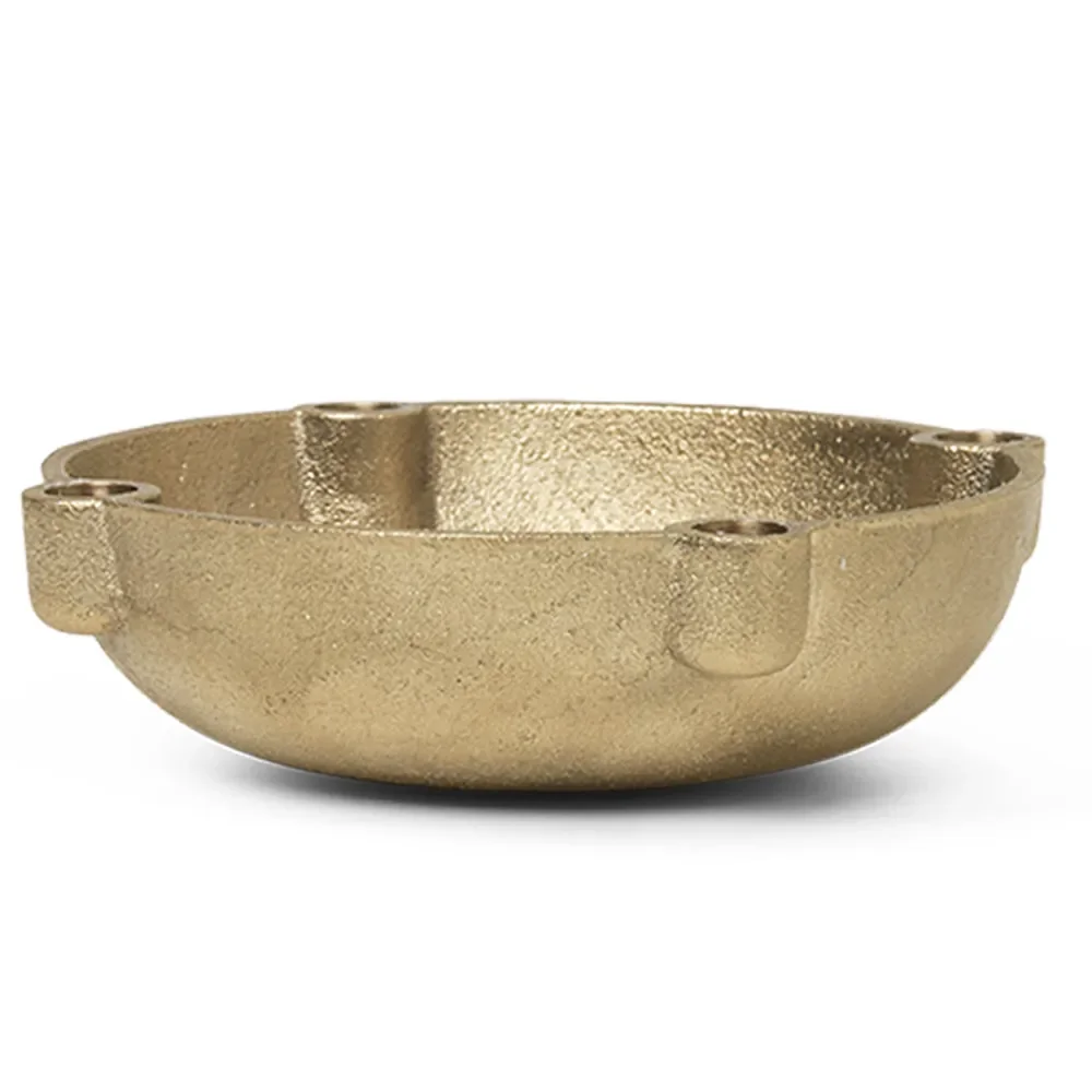 Bowl Ljusstake Ø14 cm  Brass