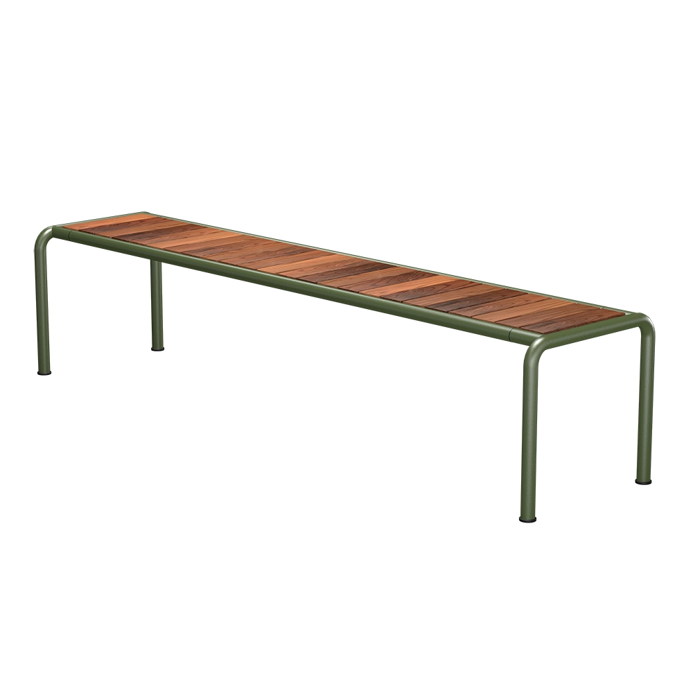 Produktfoto för HOUE - AVANTI Bench - Trädgårdsbänk - Thermo Ash/Black - Long - L48 x W199,5 x H45 x SH45 cm