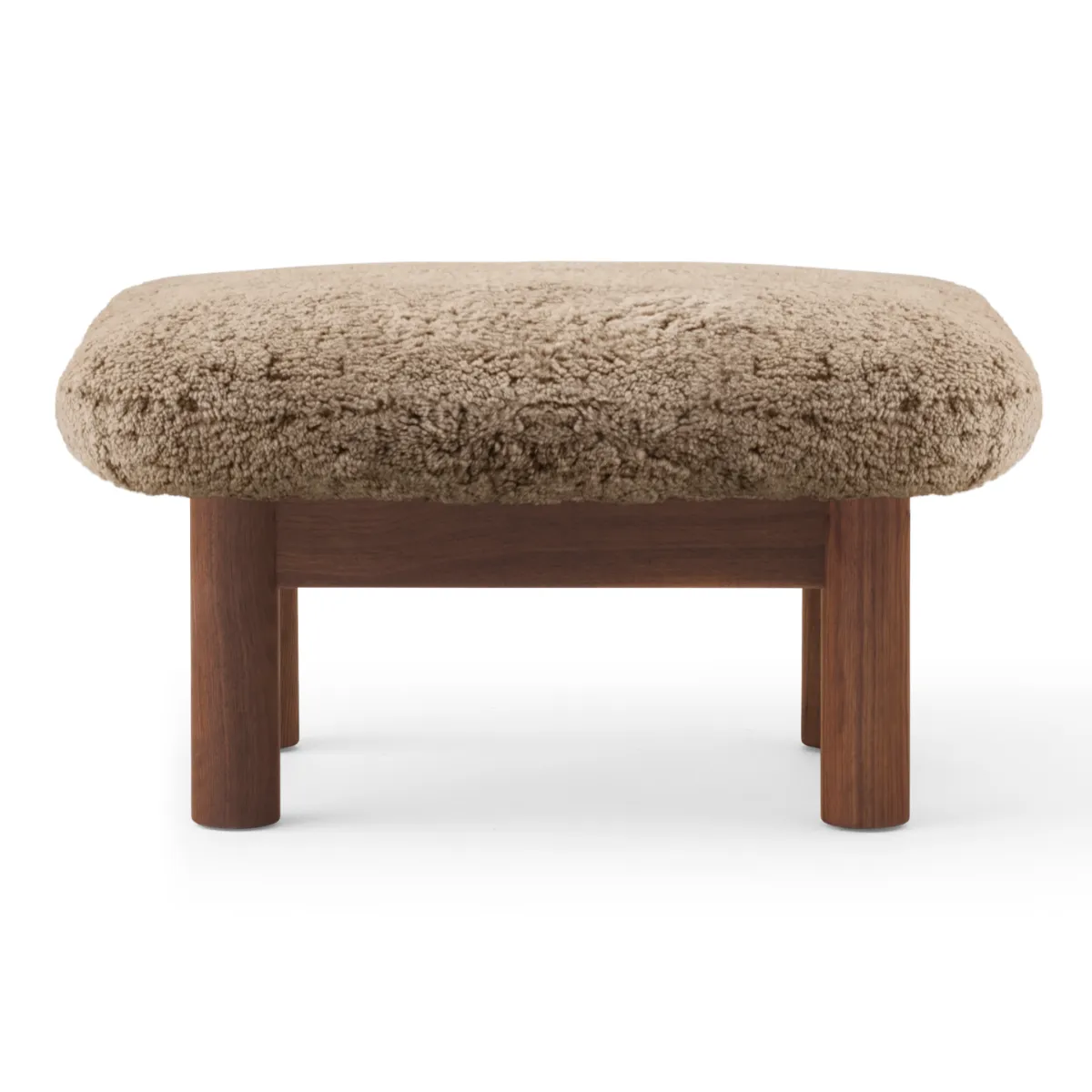Brasilia pall massiv valnöt Sheepskin Nevotex Sahara