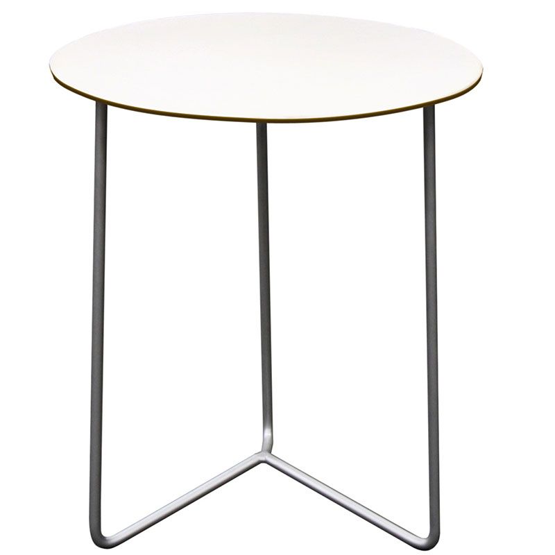 grythyttan stålmöbler, bord high tech 60 vit laminat / varmförzinkat stativ