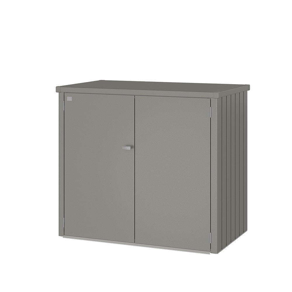 Wheelie bin box Alex Duo metallic quartz grey