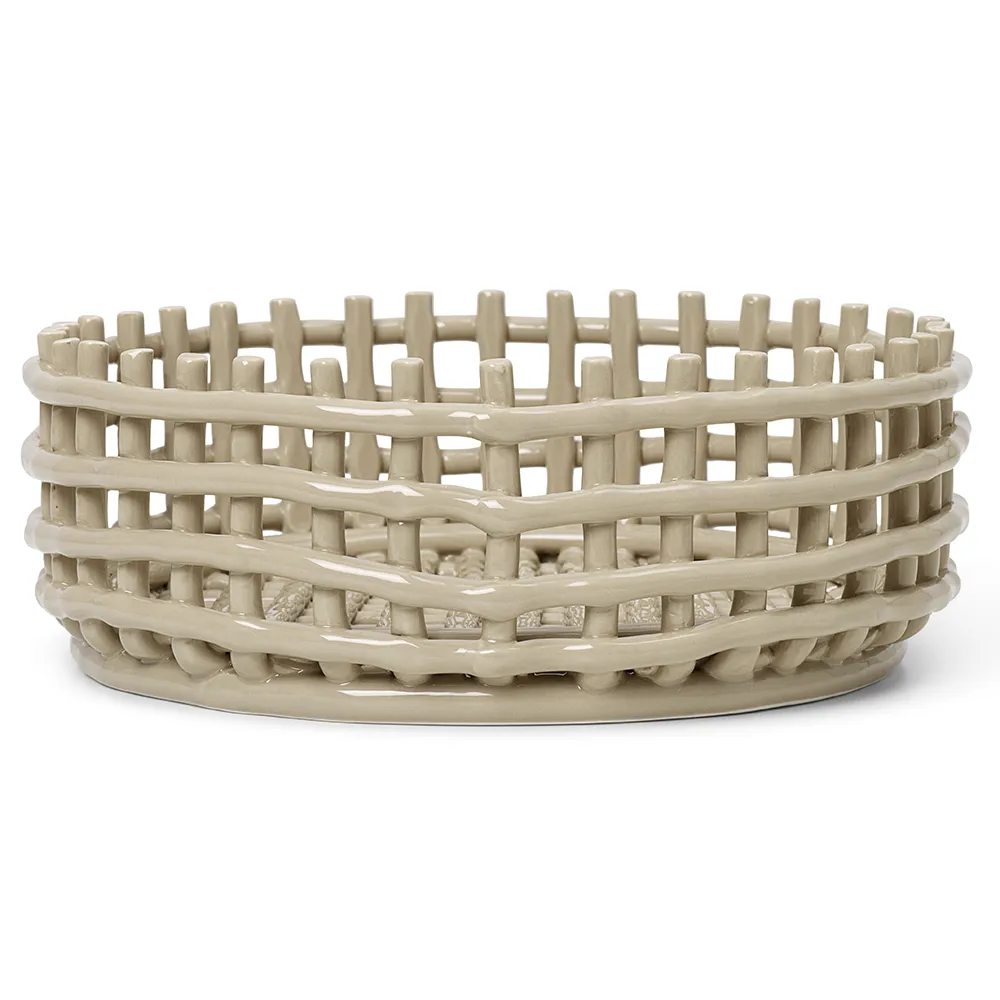 Alternativ bild 0 för Ferm Living - Ceramic Centrepiece - Kruka - Cashmere - Ø29 x H10 cm