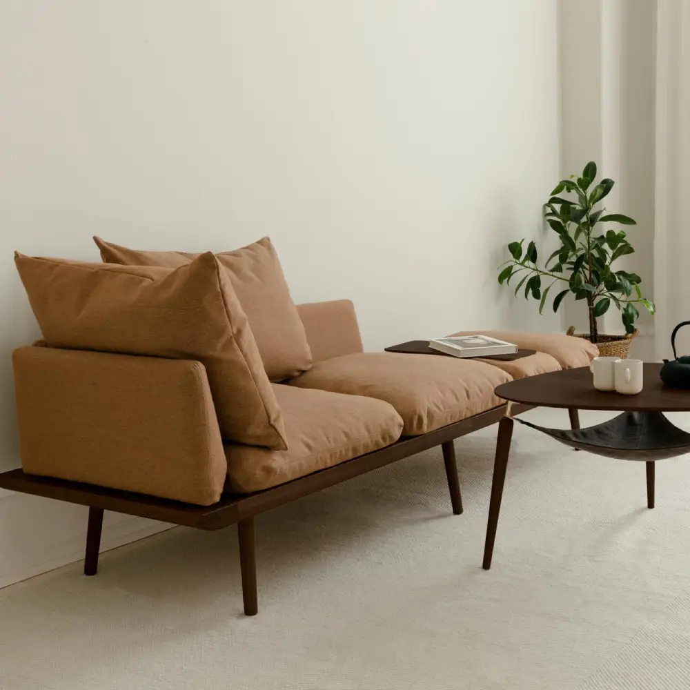 Lounge Around 3-sits soffa Dark Oak/Sugar Brown