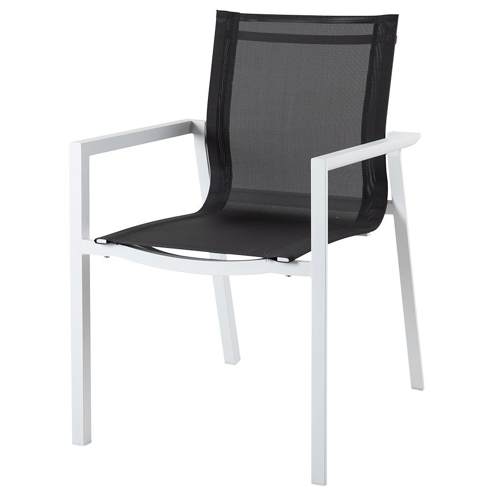 Brafab, Delia stapelstol vit/textilene 25115