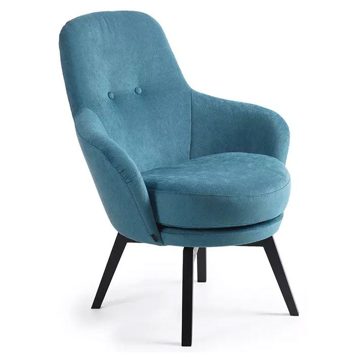 Gaga fåtölj tyg B svarta ben