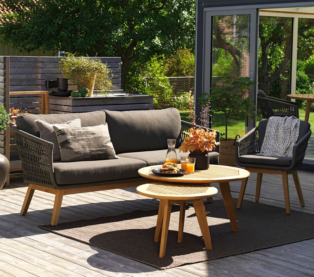 Kenton soffgrupp grå/teak 