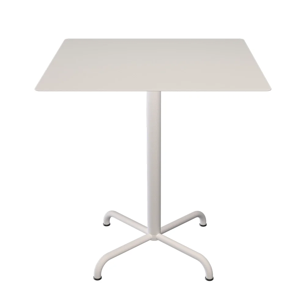 houe, pico cafébord 70x70 cm, bas 4 ben muted white