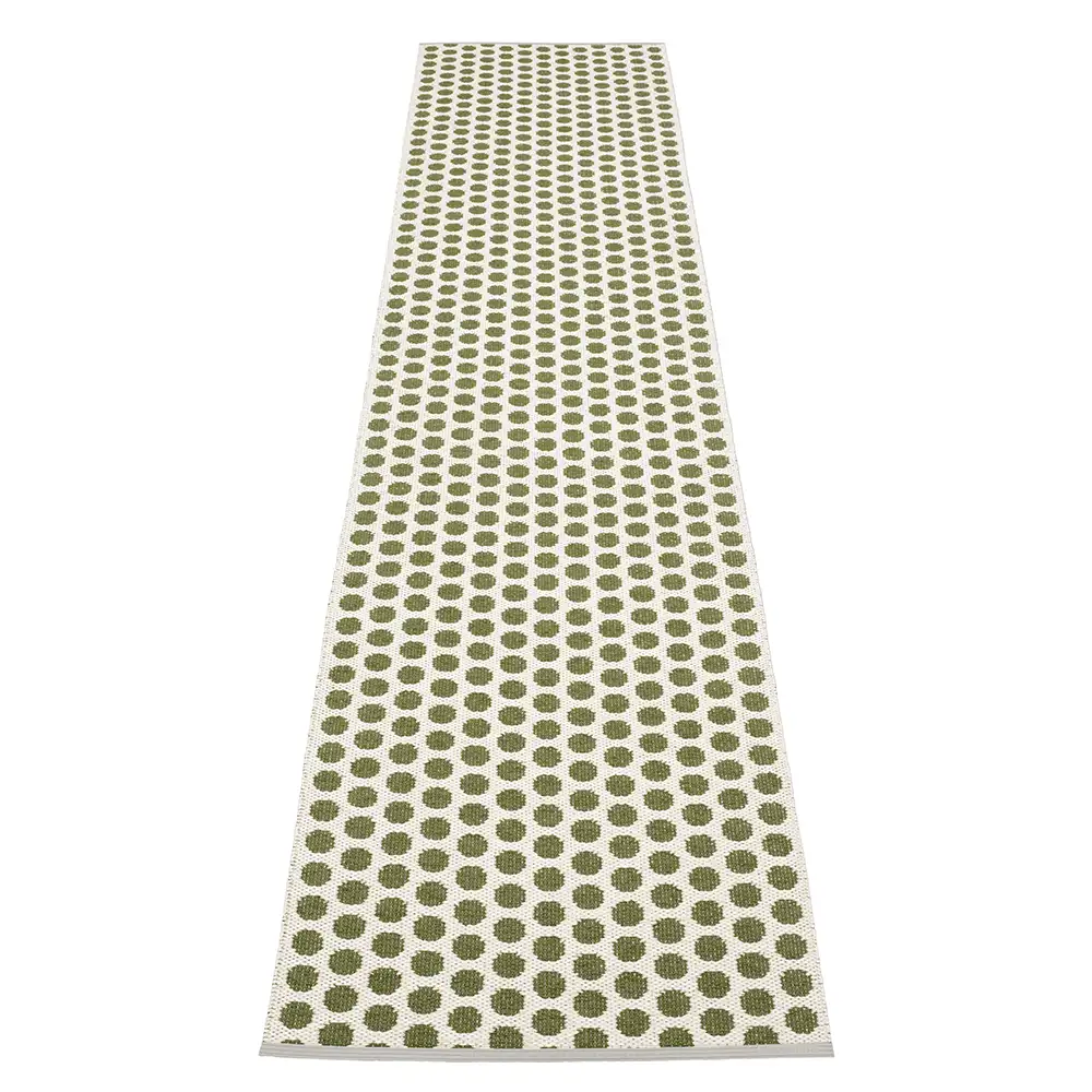 Alternativ bild 1 för Pappelina Noa matta 70 cm x 250 cm, dark olive/vanilla