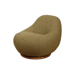 Gem loungefåtölj m/teak svirvel Turmeric yellow, Rise