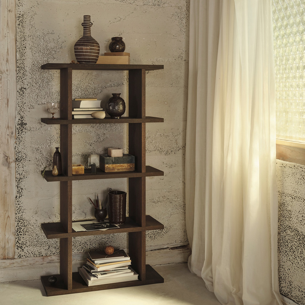 Alternativ bild 1 för Ferm Living - Kona Bookcase 1x4  - Hyllor - Natural - B: 75 x H: 141 x D: 30 cm