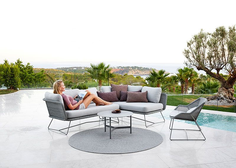 Horizon 2-sits soffa Höger Ljusgrå