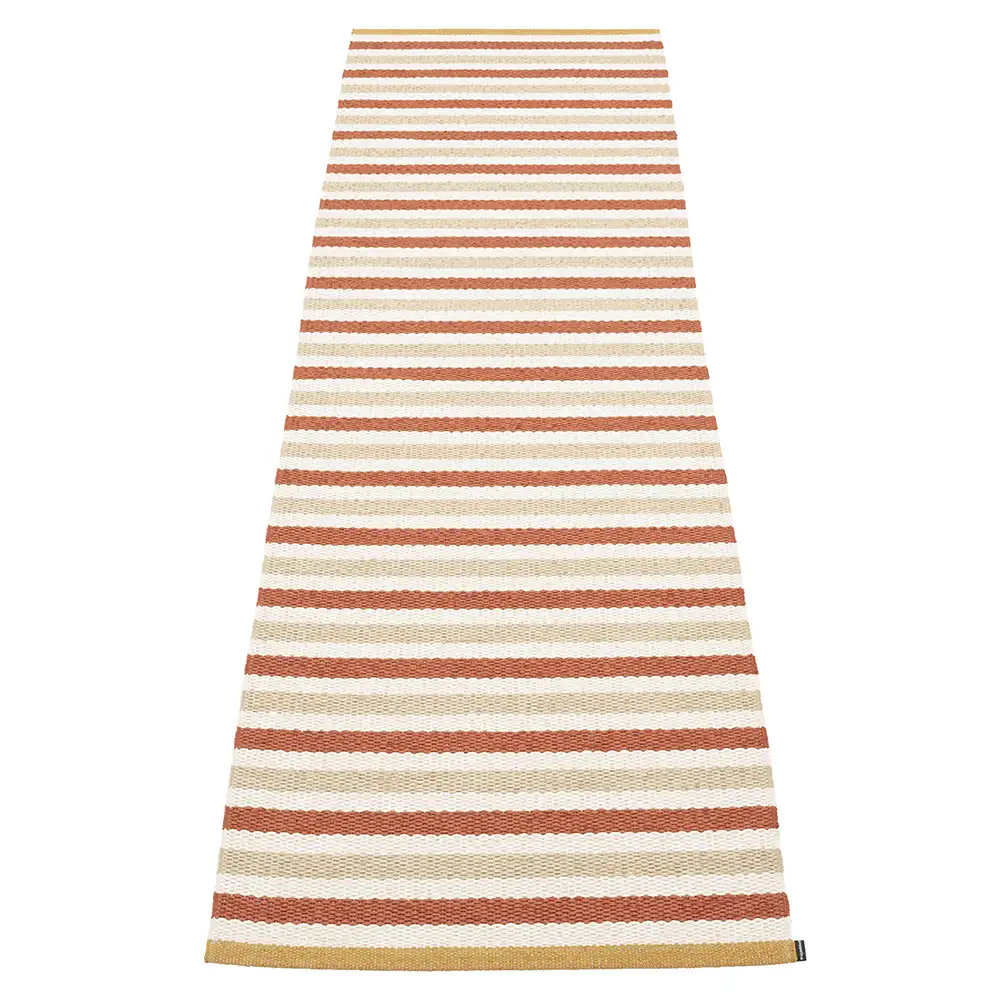 Produktfoto för Pappelina Teo matta 70 cm x 240 cm, brick/beige/vanilla