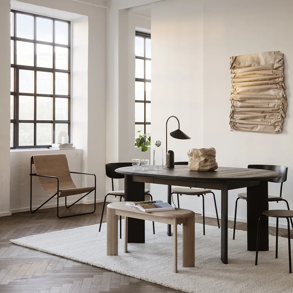 Alternativ bild 1 för Ferm Living - Desert Chair - Fåtölj - Sand / Black - W63 x H77,5 x D66 cm