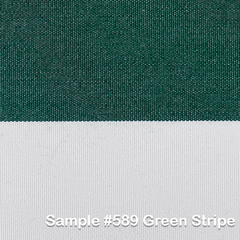 Teakwood parasoll 300 cm Kat.5 589 Green Stripe