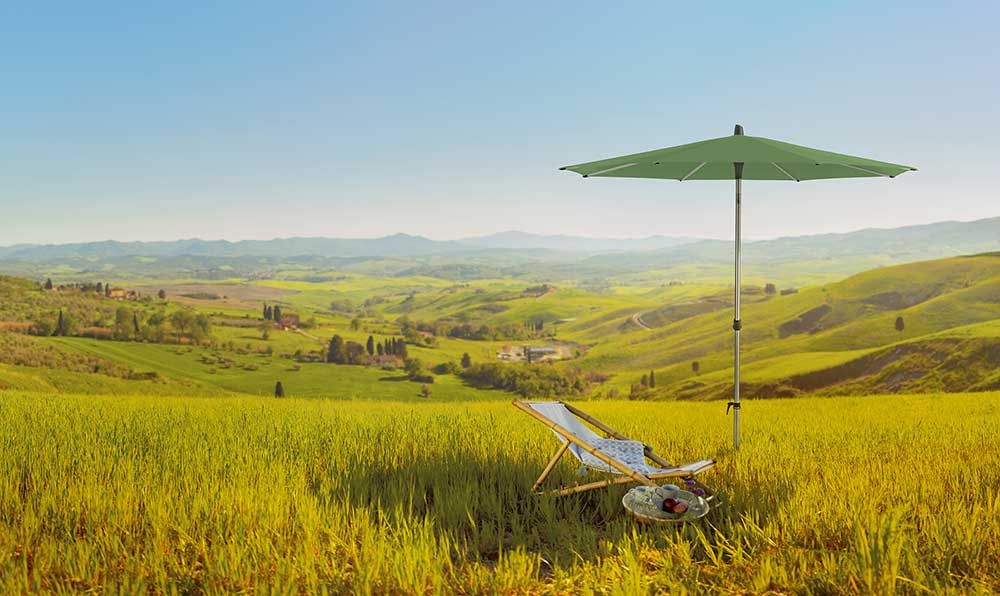 Alu-smart parasoll 200 cm kat.5 611 sandstone 