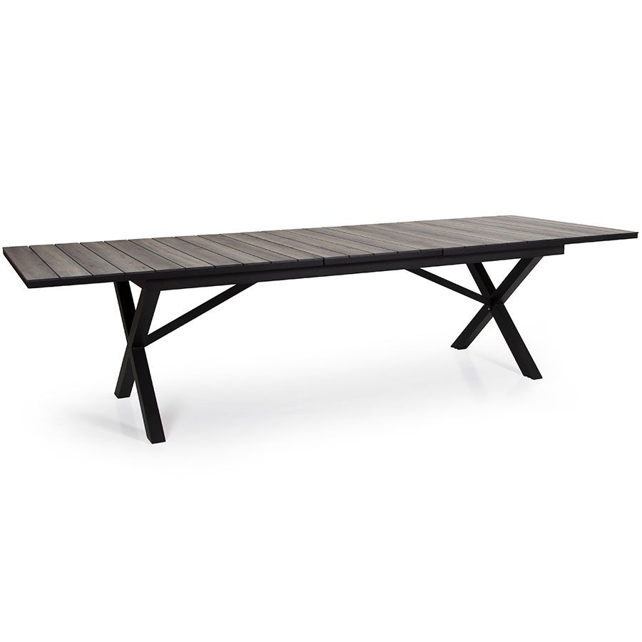 Hillmond utdragbart bord 100x238-297  cm svart/natur 