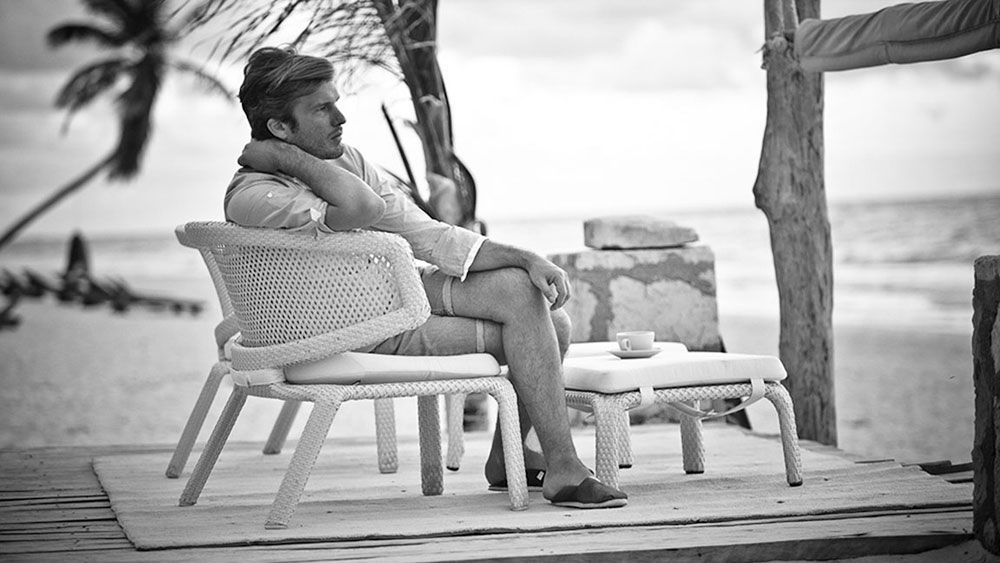 Seashell loungefåtölj vit 