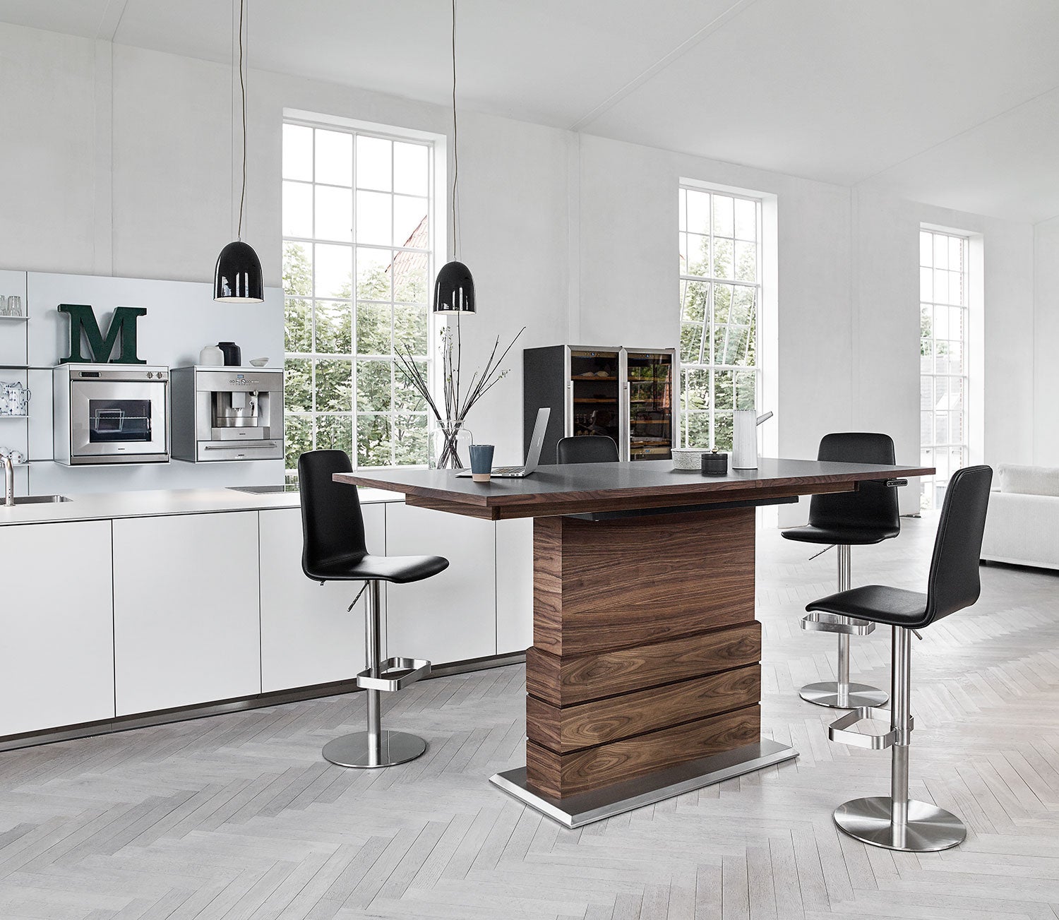 Sm30 Matbord 100X200-280 Cm Vitoljad Massiv Ek 