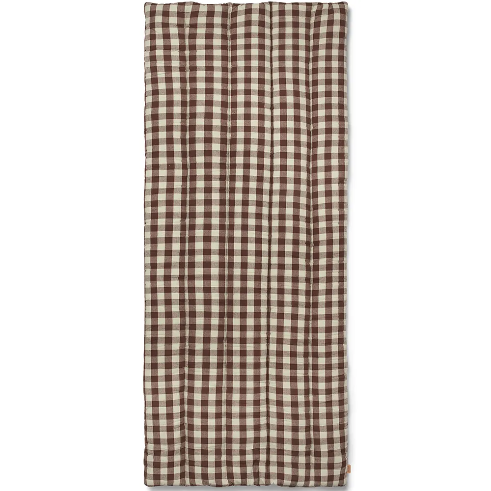 Produktfoto för Ferm Living - Bothy Check Quilted Mattress  - Madrass - Cinnamon/Green - W72 x D5 x H180 cm