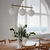 Bellagio taklampa L82cm mässing/vit