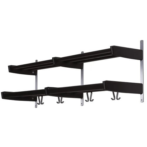 Meja Hatthylla 115 cm 2 hyllplan Svartbetsad Ek