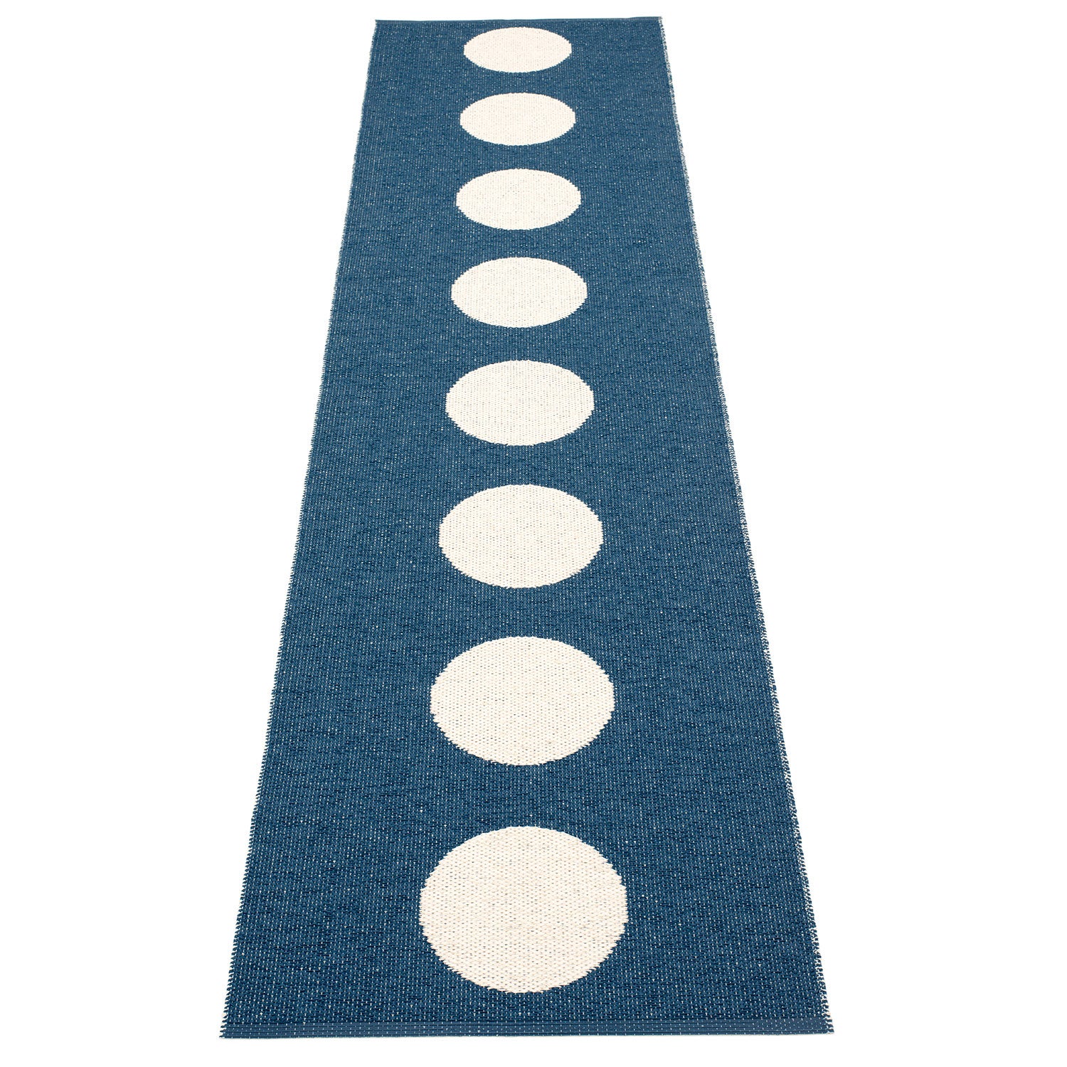 pappelina, vera matta 70x300 cm ocean blue / vanilla