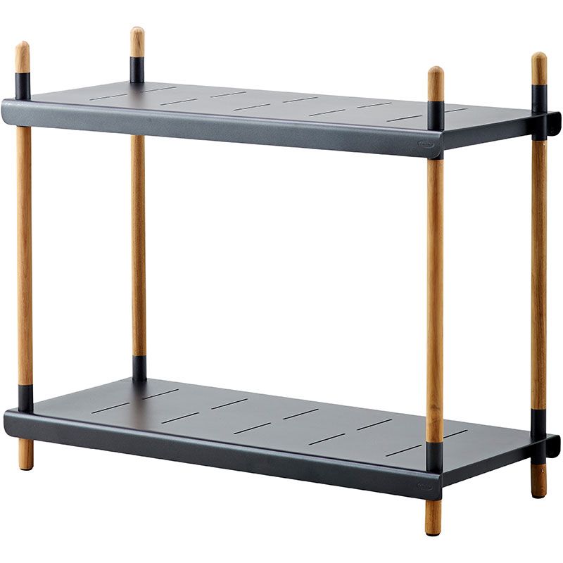 Cane-line, Frame Hylla 83cm Teak/Lava Grå