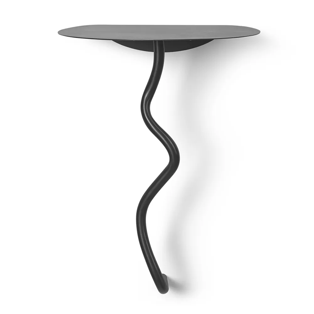 Produktfoto för Ferm Living - Curvature Wall Table - Sidobord - Black Brass - W30 x D25,1 x H43,5 cm