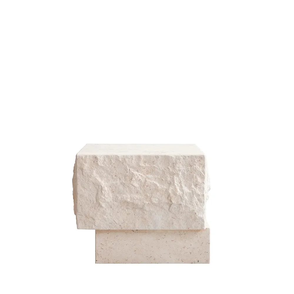 Temple Soffbord lågt - Limestone