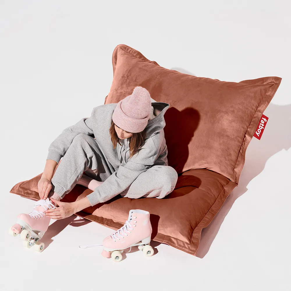 Original saccosäck slim velvet recycled rose quartz