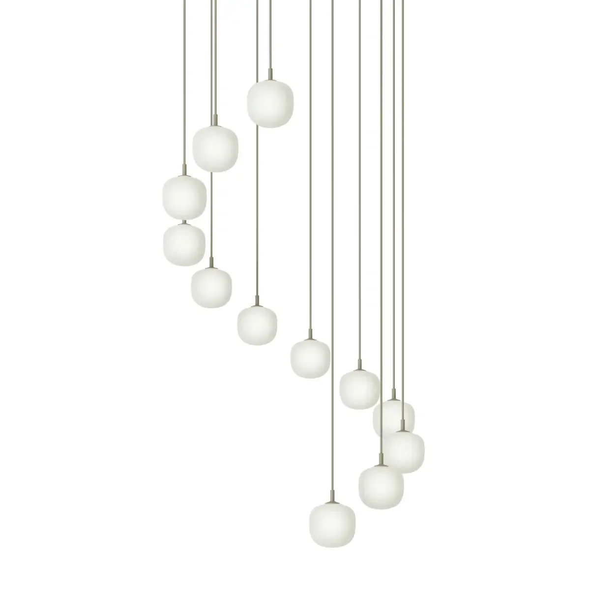 Rime Pendant Cluster - Ø12 - 12 - White / Grey