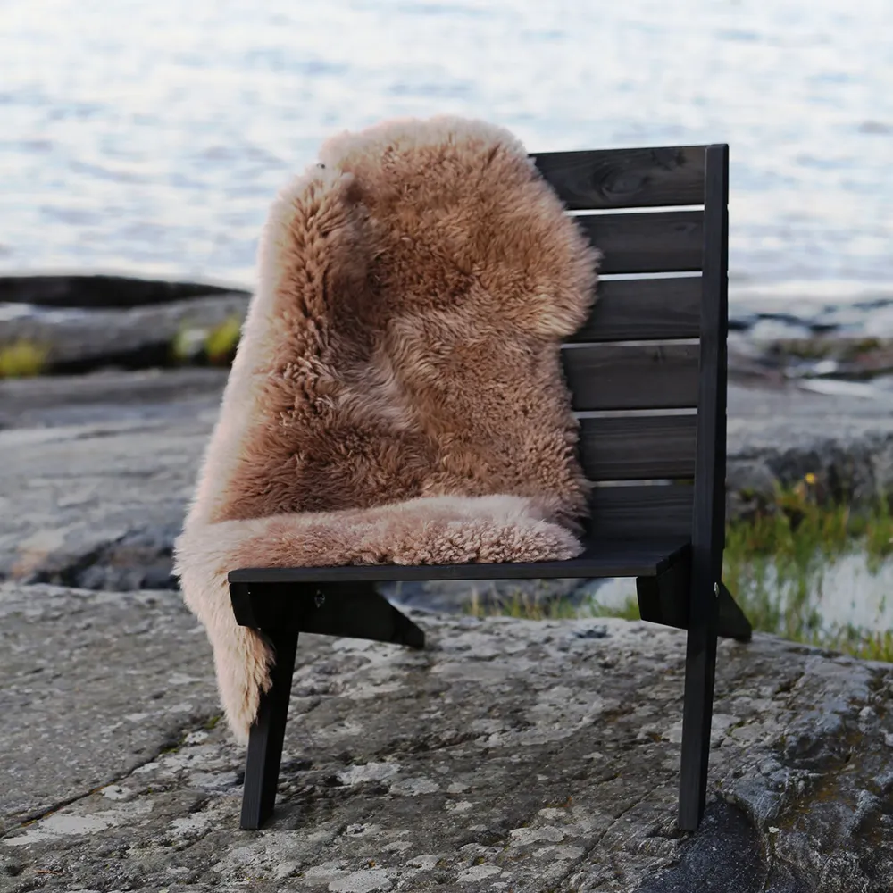 Granny stol Furu svart oljad