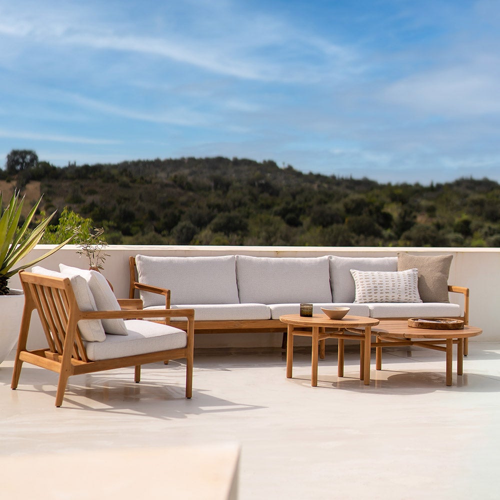 Jack 3-sits soffa Teak/Off White