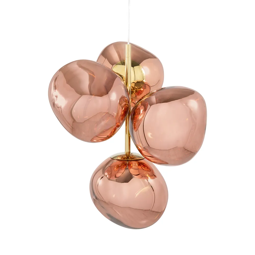 Melt Chandelier Mini Takkrona Copper LED