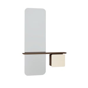 One More Look Spegel Mörk ek/Pearl White