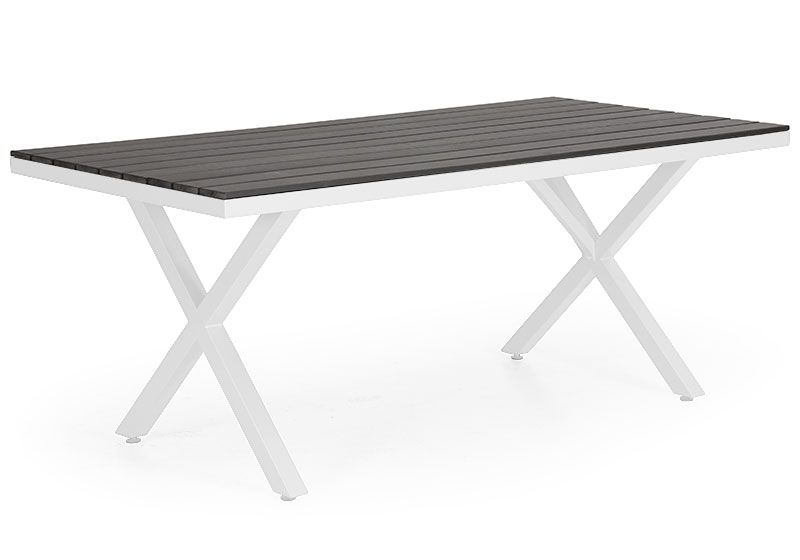 Brafab Leone matbord 100×200 cm vitt / grått