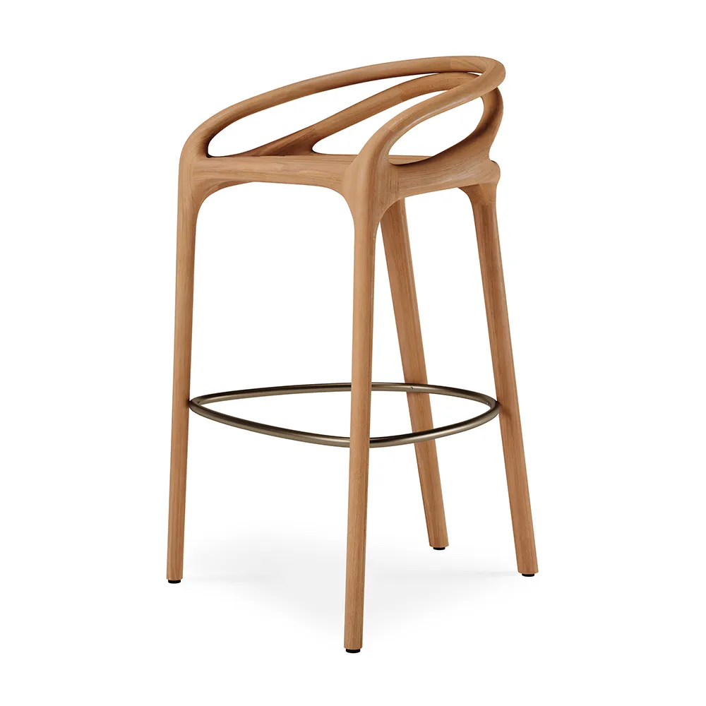 Aleta barstol teak