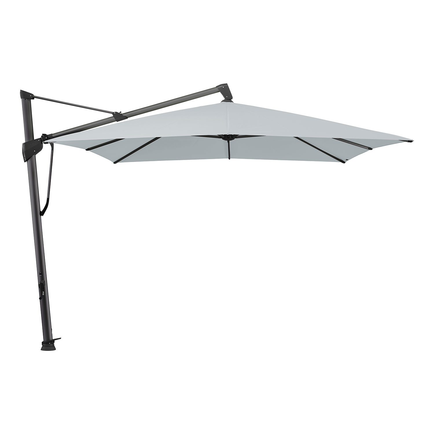 Sombrano S+ frihängande parasoll 400×300 cm kat.5 antracite alu / 665 chrome