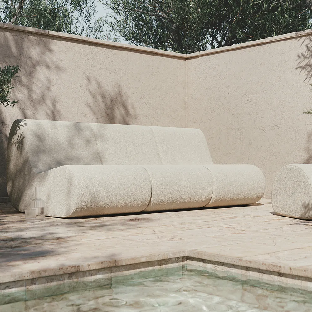 Rouli Fåtölj Bouclé Off-white