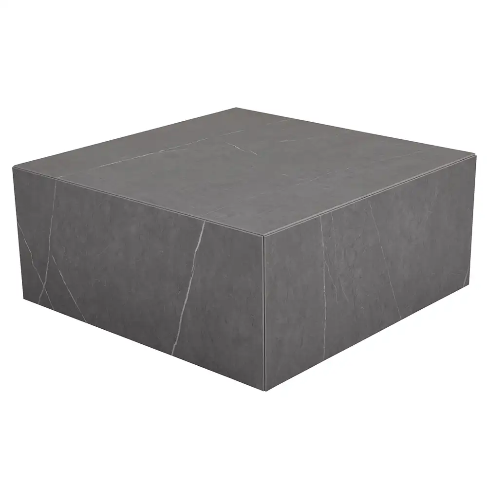 Zten soffbord 80×80 i grå marmor look