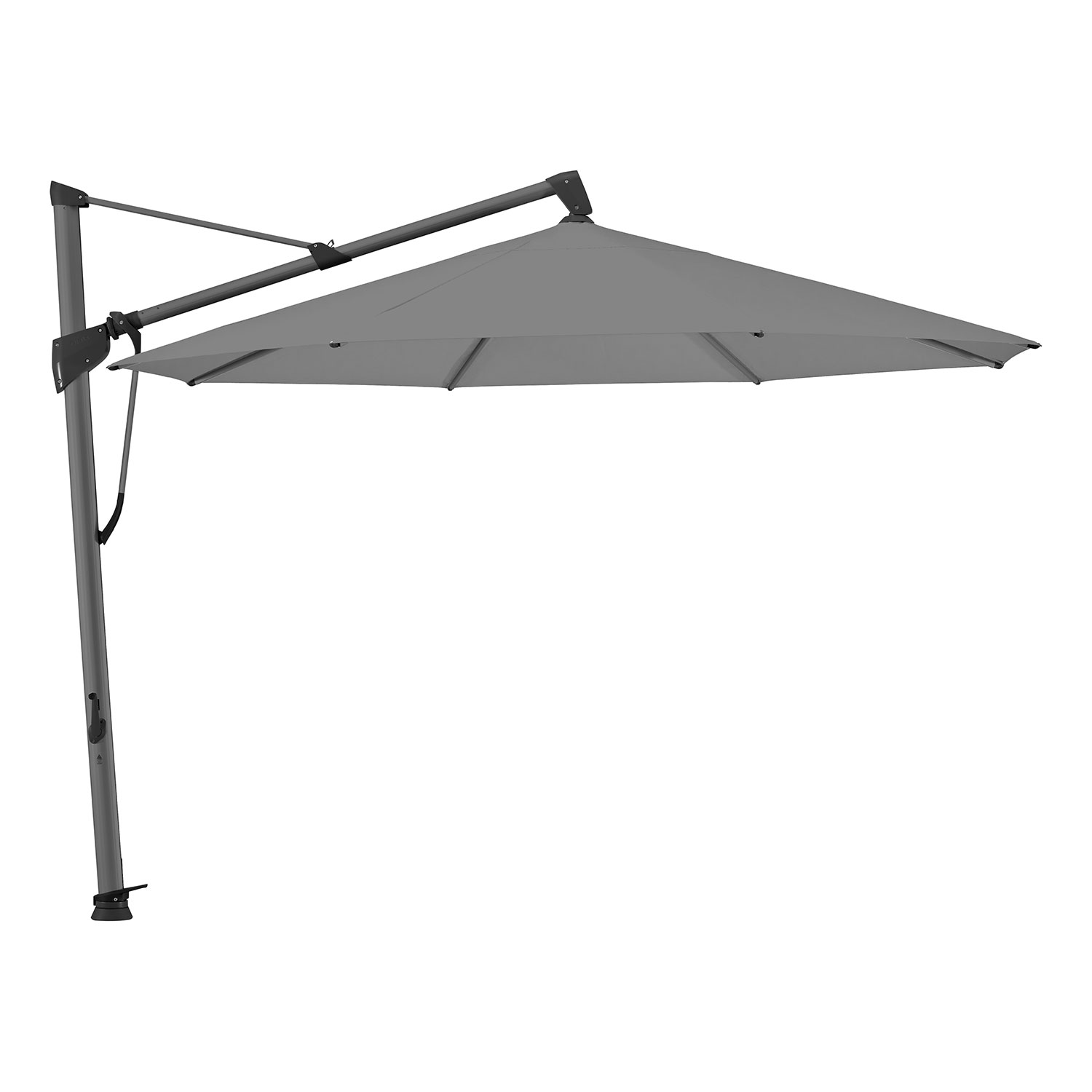 Glatz Sombrano S+ frihängande parasoll 350 cm kat.4 antracite alu / 420 smoke