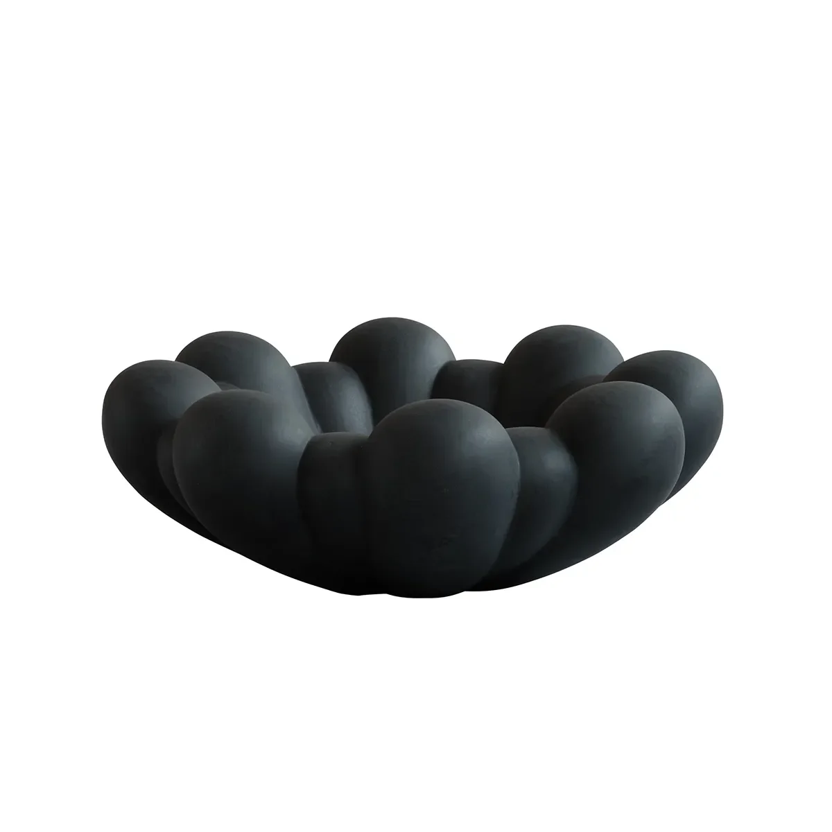 Handgjord Dekorationsskål Bloom Black Ø 44 cm